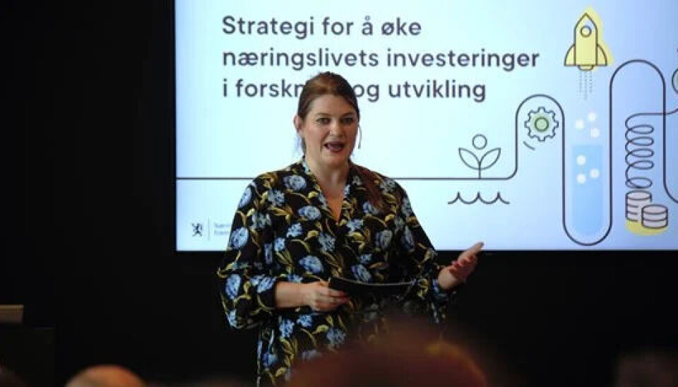 – Næringslivet har en helt sentral plass i å utvikle ny kunnskap og sørge for at den spres og tas i bruk, sier næringsminister Cecilie Myrseth (Ap).