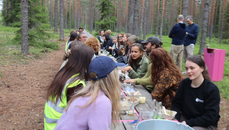 LUNSJ I DET FRI: Studieturen ble arrangert av Vestre og Norske Landskapsarkitekters forening.